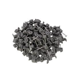 1.0-1.5mm2 Twin & Earth (9x5mm) Grey Cable Clips 100 Pack Nail Clips, Cable Tacks for Electrical Cables