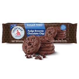 Chocolate Chip Lovers - Voortman Sugar Free Free Fudge Brownie Chocolate Chip Cookies (6, 8oz packs) - Delicious Real Fudge Chocolate