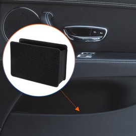 ACROPIX Car Trash Can Trash Bin Foldable 7.9" Length 2.8" Width 5.5" Height Black Rhinestone Faux Leather