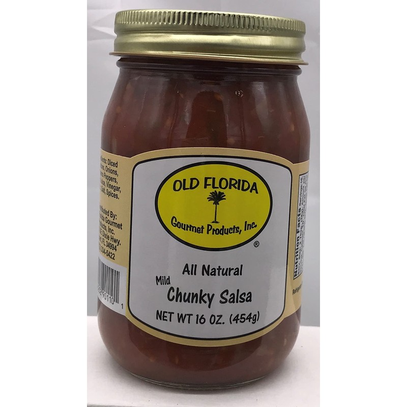 Old Florida Gourmet Salsa Mild Chunky, 16 Ounce - PACK