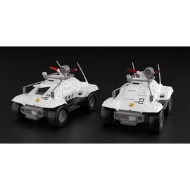 Aoshima Bunka Kyozai MP-02 Mobile Police Patrol Bar Type 98 Special Command Car, Set of 2, Total Height Approx. 1.6 inches (40 mm), 1/43 Scale, Color-Coded Plastic Model