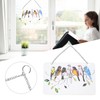 Birds On A Wire Ornament Glass Window Panel Suncatcher Hangings