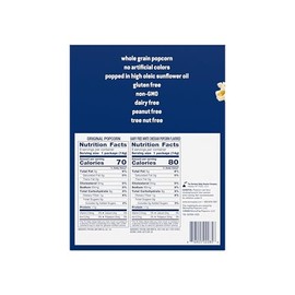 SkinnyPop SkinnyPop Popcorn, Original and Dairy Free White Cheddar, Gluten-Free, Non-GMO, 0.5oz Individual Size Snack Bags (18 Count)