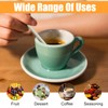 Pack of 5 Egg Spoons Plastic Colourful Plastic Spoon Long