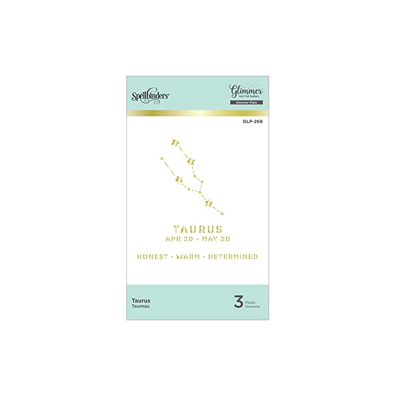Glimmer HOT FOIL Plate Taurus, Metal