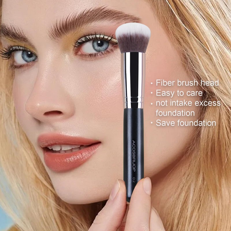 ACOSBRUOP Foundation Brush, Round Top Kabuki Foundation Brush and Professional