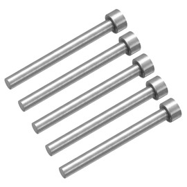 QUARKZMAN Pack of 5 Straight Ejector Pins, 7.5mm (0.3") Diameter, SKD61 Round Tip, 100mm (4") Long for Mechanical Maintenance