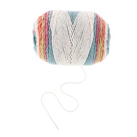 Operitacx 1 Roll Hand Knitting Yarn Soft DIY Material for Scarves Blankets Cushions and Gentle Skin Vibrant Rainbow Colors Durable Beginner Friendly Crafting Yarn