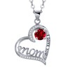 UEUC I LOVE YOU Mom Love Heart Necklace,925 Sterling Silver
