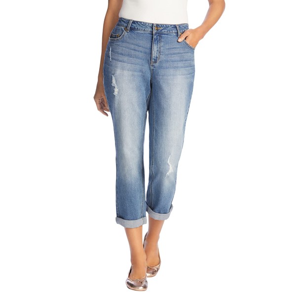 Woman Within Women's Plus Size Petite Girlfriend Stretch Denim Jean