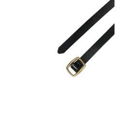 Allegra K Womens Adjustable Skinny Leather Belt Fashion Narrow Belts Minimalism Waist Strap 95-115cm/37.4-45.67" Black