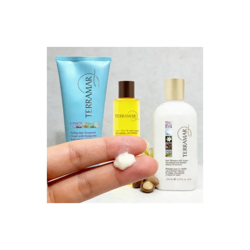 Kit Terramar Shampoo, Aceite 3 En 1 Y Crema Para