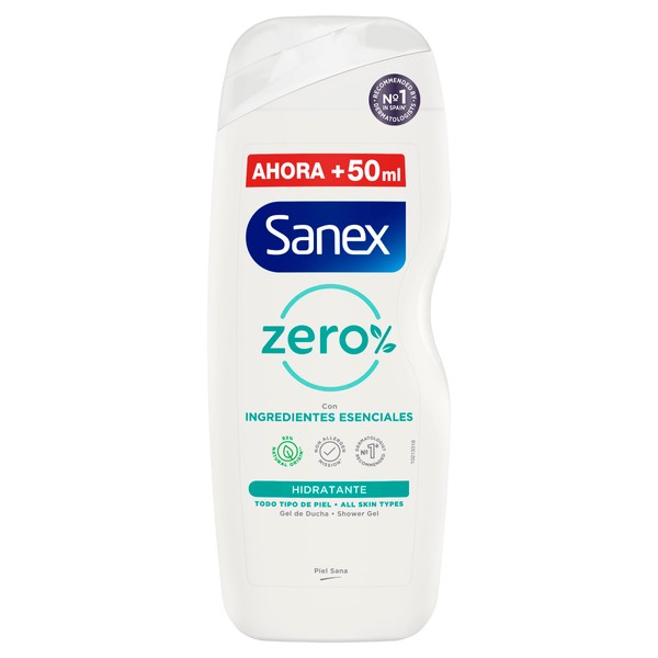 Sanex Zero% Normalhaut, Dusch- oder Badegel, feuchtigkeitsspendend, 600 ml