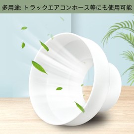 HOTQ Ventilation Fan Duct Conversion for Ventilation Pipes, Coupling, Ventilation Fan Parts, Fittings, Different Diameter Hose Connector, Duct Hose Online, Set of 2 (3.9 - 3.0 inches (100 mm - 75 mm)