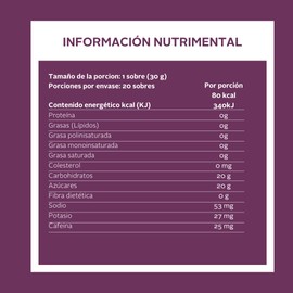 Gel energético Fuel 2 Go sabor ACAI/Caja con 20 sobres 30gr c/u/Suplemento alimenticio a base de carbohidratos