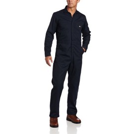 Dickies Men's Basic Blended Coverall, Dark Navy, M Tall