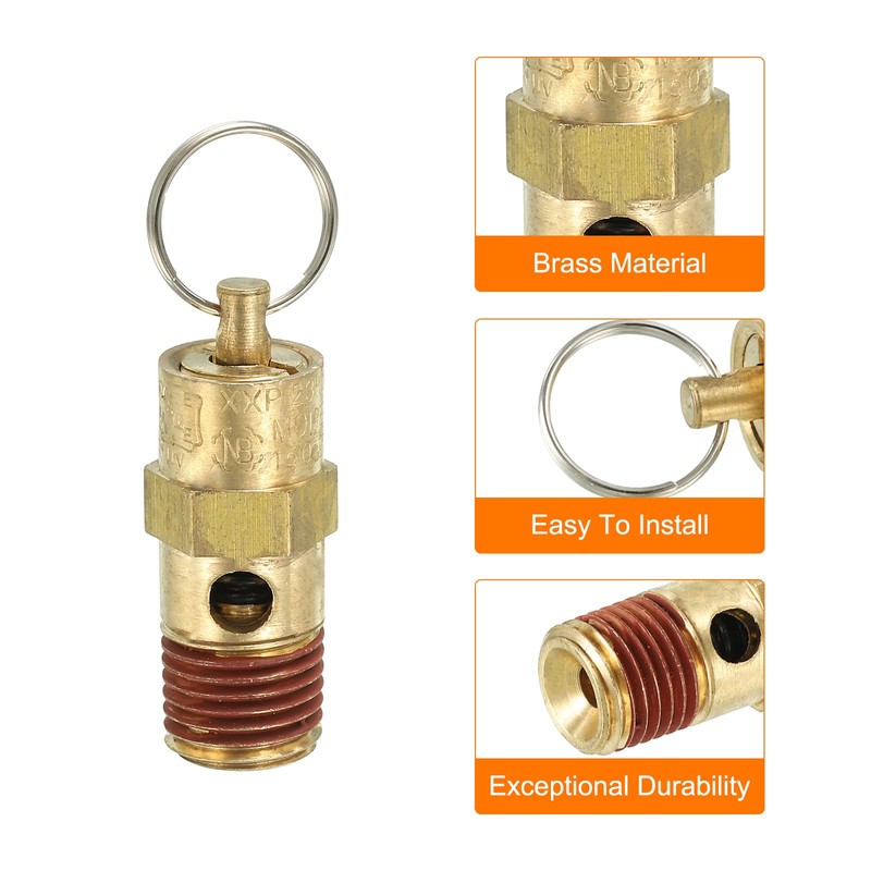 PATIKIL 1/4" Female NPT Safety Valve for Air Compressor Pneumatic