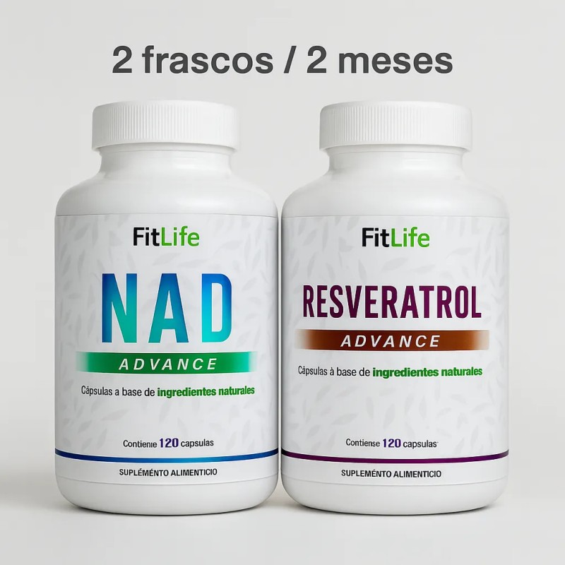 Fitlife Nad Resveratrol 240 Cpsulas - 2 Meses Sin Sabor