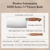 HEZHEN Cleaver Knife 7.1 inch, German 1.4116 Steel & Ergonomic