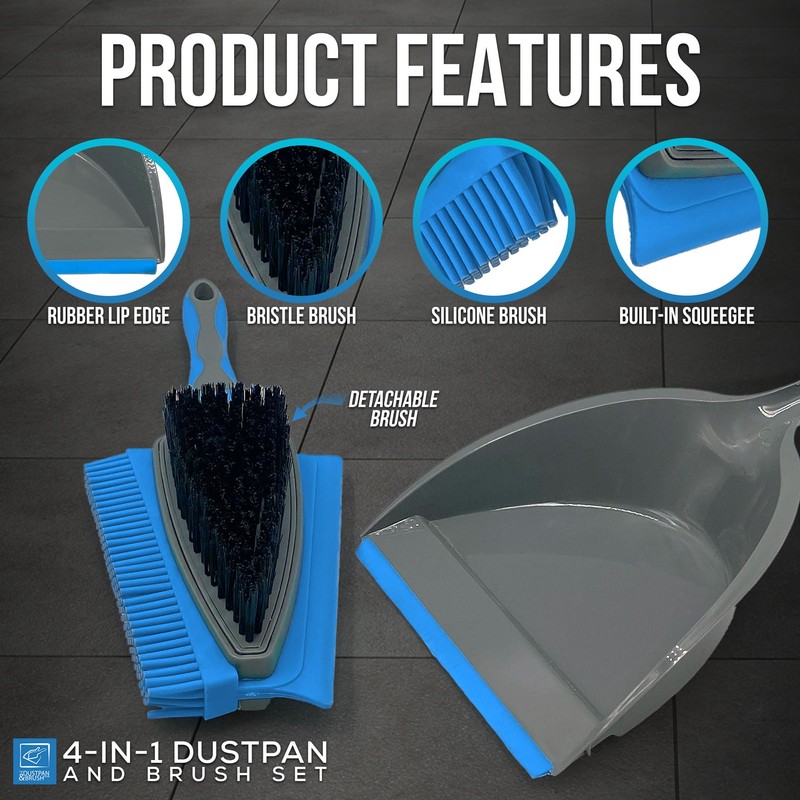 4 in 1 Dustpan and Brush Set - Clean all