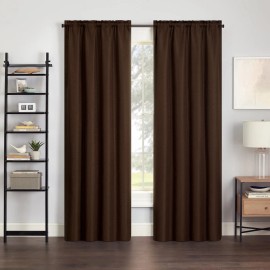 Eclipse 63"X43" BLACKOUT CURTAIN PANEL(S) ESPRESSO DARK BROWN THERMAL PROTECTION ECLIPSE