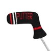 Black Warning Golf Blade Putter Cover,1 Piece in Pack, Double