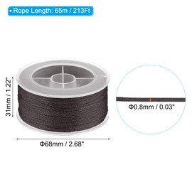 PATIKIL 0.8mm x 426feet Nylon String for Bracelets Braided Nylon Cord Nylon Thread for Wind Chime Beading Necklaces Blinds DIY Craft Jewelry Making, Coffee