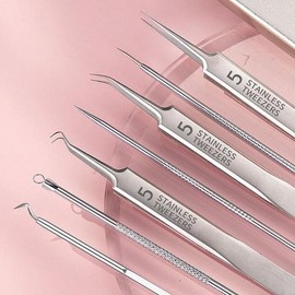 Squeezing tool, blood-cost-effective tweezers, remover, 8-type blackhead extractor / 짜는기구 피가성비지핀셋 제거기 블랙헤드 8종 압출기