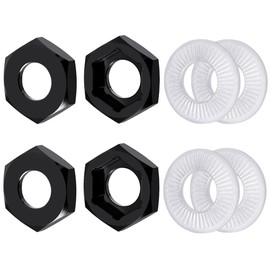 MORLORDY 4Pcs 17mm to 24mm CNC Wheel Hex Hub Adapter Aluminum Spacers for 1/7 Mojave 6S EXB & All 1/8 RC Monster Truck Upgrade Parts
