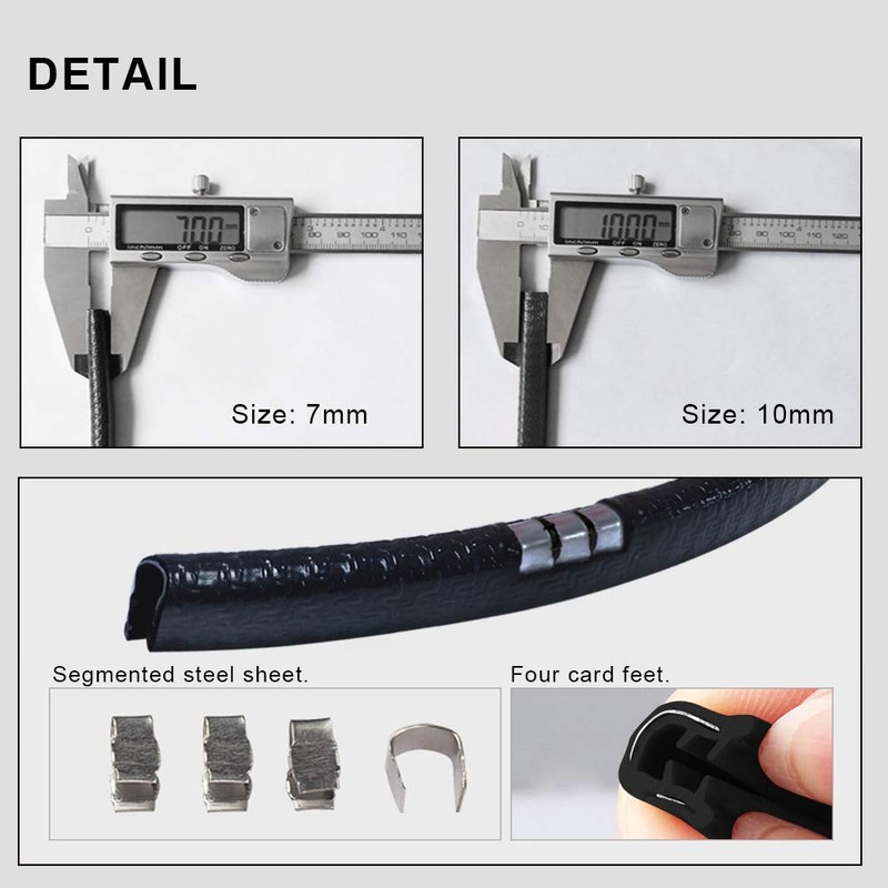 LEADTOPS Car Door Edge Guards, 32.8FT 10M U Shape Moulding