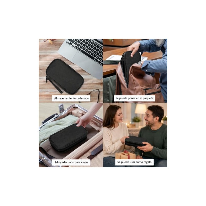 Organizador de Cables Portátil 2 Piezas, Estuche de Viaje Impermeable