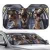 Dujiea Car Front Window Sunshade, Funny Driving Dinosaur Foldable Auto