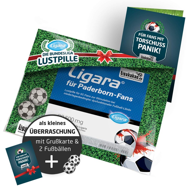 Ligara® for SC Paderborn Fan Item Gift Birthday Fans (1x