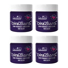 La Riche Directions Semi Permanent Hair Colour, Pack of 4 100 ml Tubs, Deep Purple