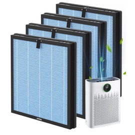 VALZONE 4-Pack HAP603 Replacement Filters, Compatible with ECOSELF HAP603/HAP603WF Purifier for Home Large Room, Part# RFHAP603, Blue