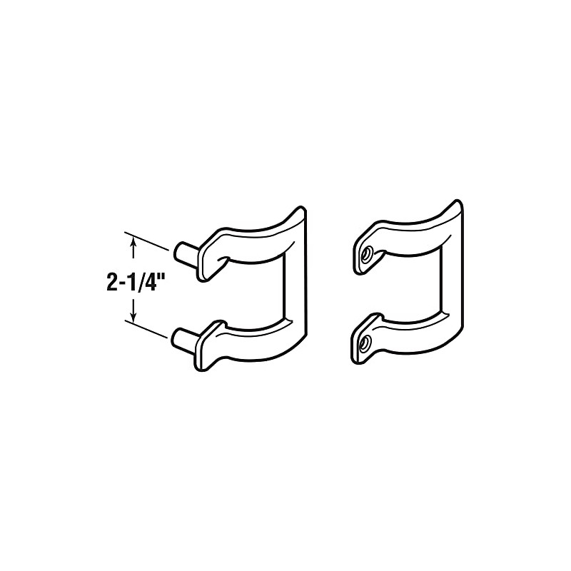 Prime-Line M 6161 2-1/4 In. Bright Brass Shower Door Handle