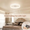 VOLISUN Fandelier Ceiling Fans with Lights and Remote, 15.7in Low