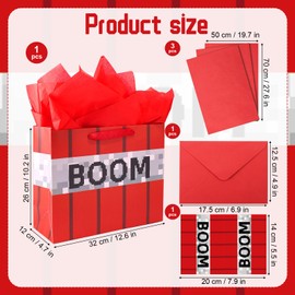 Pixel Party Favor Bags Set, Red Treat Bag Video Game Party Favor Bags Boom Candy Snack Bag for Birthday Decorations Supplies