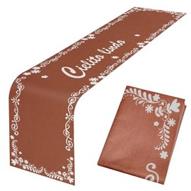Camino de mesa mexicano de 71 x 13 pulgadas Cielito Lindo - Camino de mesa Cielito Lindo, decoración de fiesta de baby shower, decoración de México para bodas mexicanas y fiestas de cumpleaños (rosa
