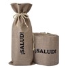 Supply Friend SALUD! Burlap Wine Bag - 12 Jute Wine Bottle Gift Bags(Brown)