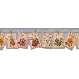 Alb4169 Garden Wallpaper Border 6.78" X 15'