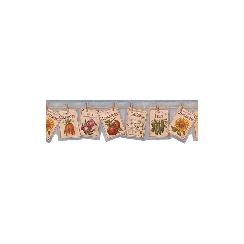 Alb4169 Garden Wallpaper Border 6.78" X 15'