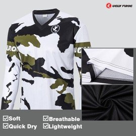 UGLY FROG Powersports-Jerseys Motocross Bike Enduro Sport Racing Off Road Short Sleeve Gear - Adult Men