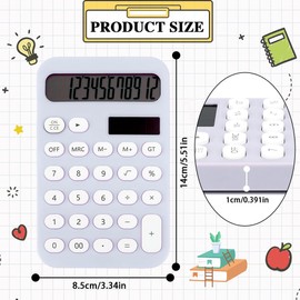 Small Calculator Basic Calculator Cute School Supplies for Girls Purple Desk Accessories Kids Calculator Desktop Calculator Pocket Calculator Office Desk Accessories Solar Calculator Small