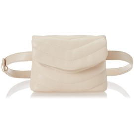 The Drop Women's Rylee Quilted Belt Bag, Ivory, One Size