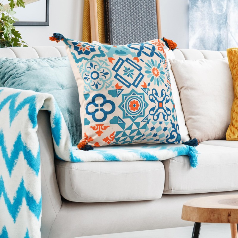 LR Home PI-224 Pillow, Standard, Blue