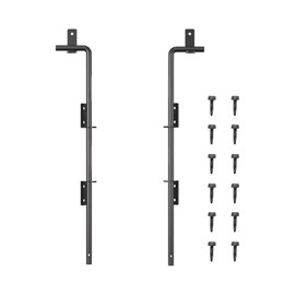 JZVXX 36" Gate Drop Rod, Cane Bolt- Easy to Install, Premium Black Plastic Spraying - Secure and Durable - Ideal for Wood, Vinyl, and Garden Gates - Corrosion Resistant(rod-36-2)