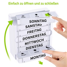 Opret Pill Box 7 Days Morning Lunch Evening, Medication Box 7 Days Pill Box 7 Days 3 Compartments Pill Box 7 Days Pill Box Tablet Organiser Weekly Box