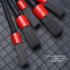 5pcs Cepillo Brocha Lavado Detallado Automotriz Dureza Media Negro