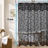 HLC.ME Harper Lace Shower Curtain for Bathroom with Floral Vine